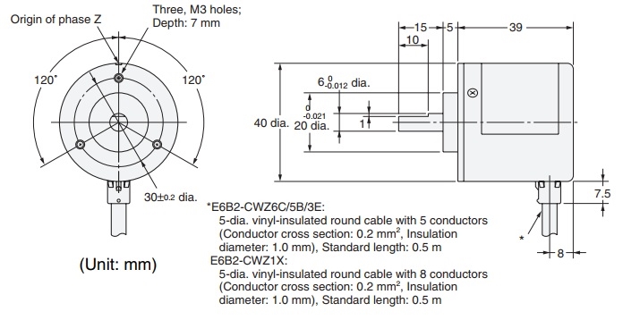 Omron e6b2 cwz6c схема подключения