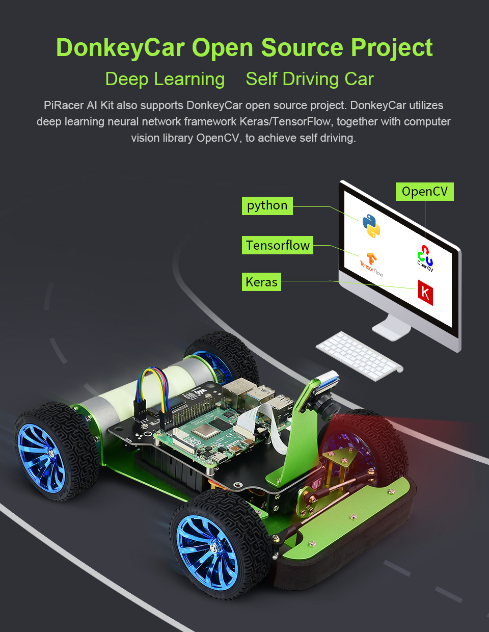 PiRacer, AI Racing Robot Powered by Raspberry Pi 4