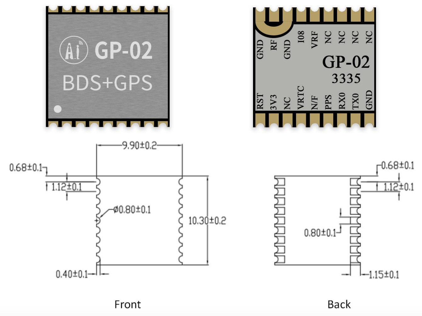 Mạch định vị GPS BDS GNSS GP-02 Module Ai-Thinker
