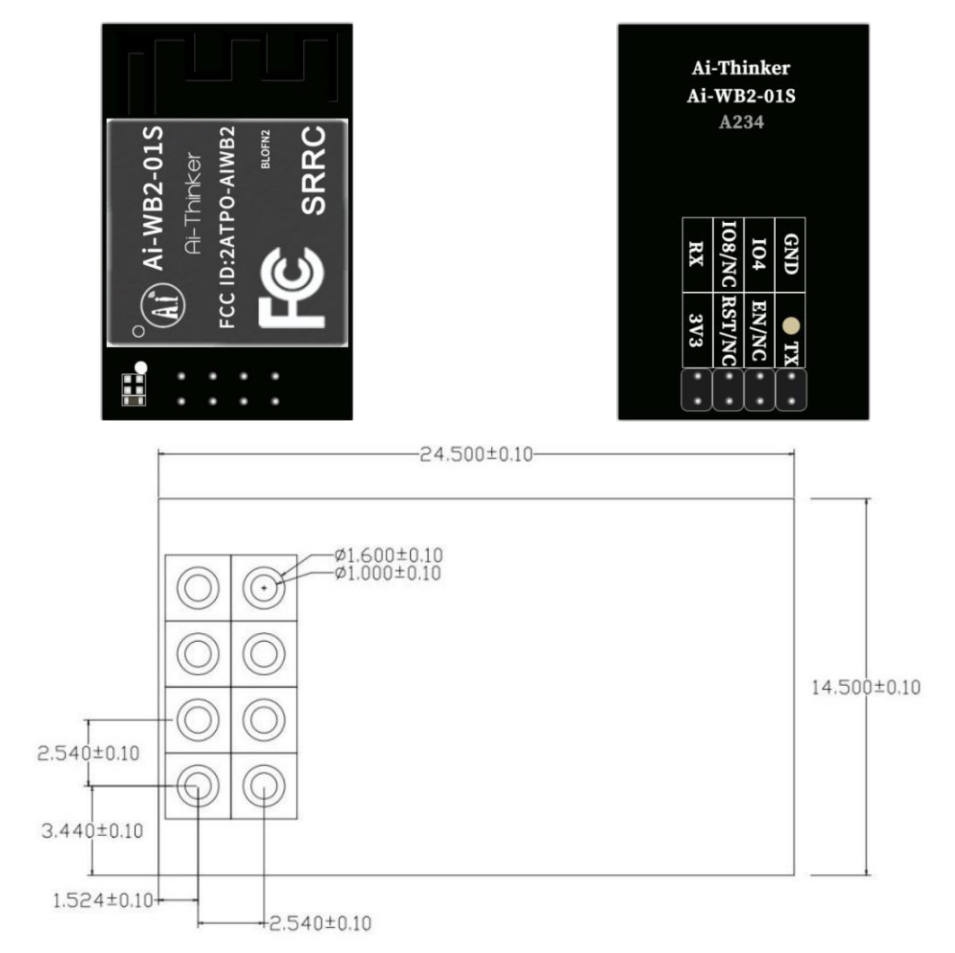 Mạch thu phát Wifi BLE 5.0 RISC-V SoC BL602 Ai-WB2-01S Ai-Thinker
