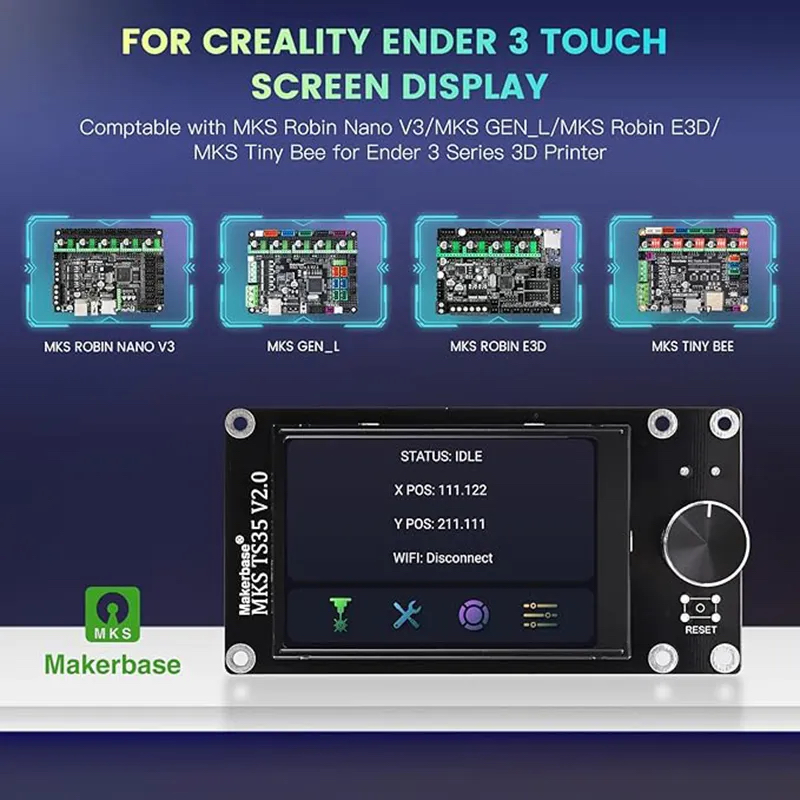 Màn hình máy in 3D Printer Makerbase MKS TS35 V2.0 LCD Display Panel, for MKS Robin Nano Series