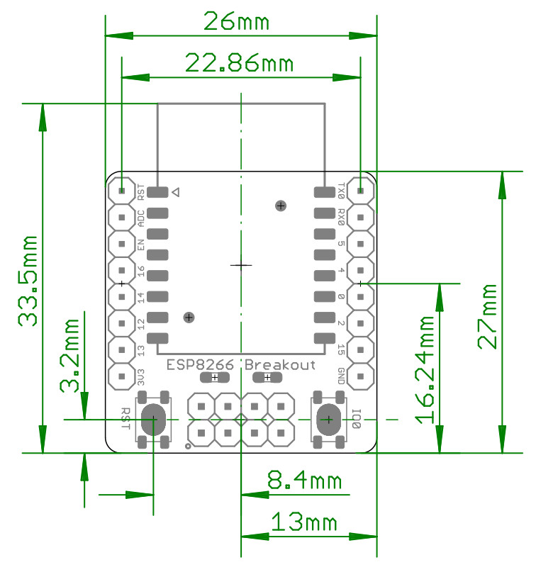 Mạch thu phát Wifi SoC ESP8266 ESP-12S Ai-Thinker Breakout
