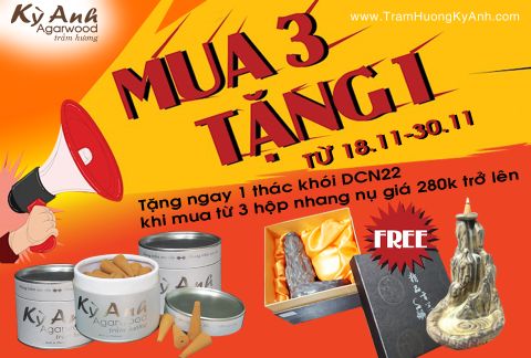 MUA 3 HỘP NHANG NỤ TẶNG NGAY THÁC KHÓI