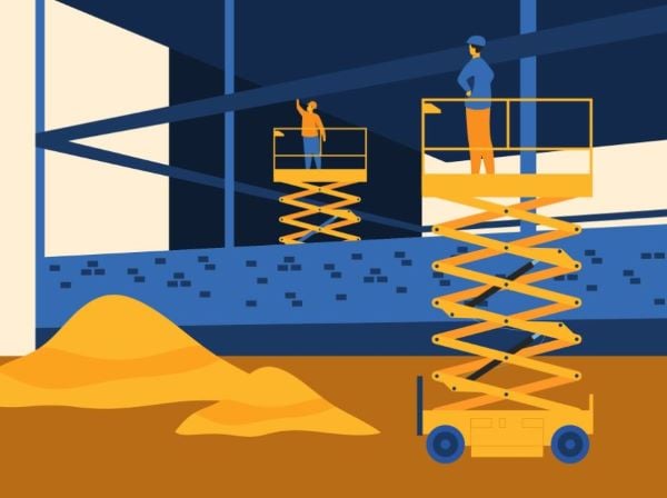 Cách để xử lý khi xe nâng cắt kéo mất điện không hạ xuống được