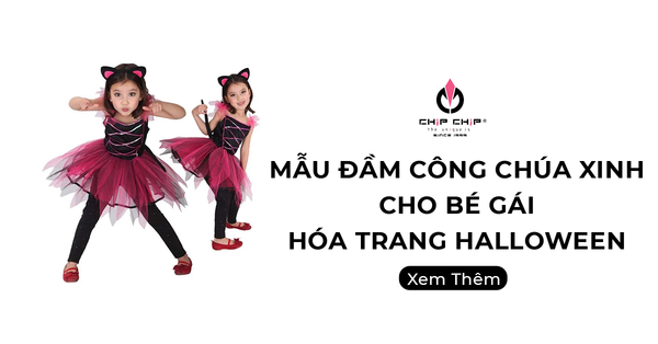 Mẫu Đầm Công Chúa Xinh Cho Bé Gái Hóa Trang Halloween