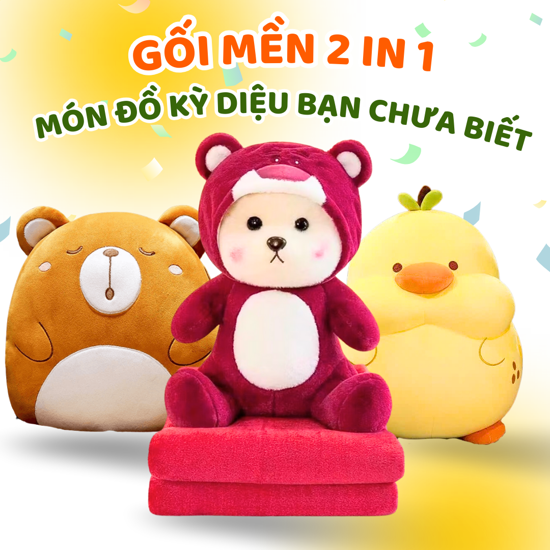 GỐI MỀN GẤU BÔNG 2 TRONG 1 LÀ GÌ?