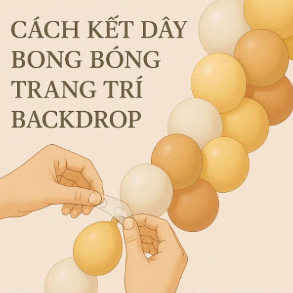 Cách Kết Dây Bong Bóng Trang Trí Backdrop