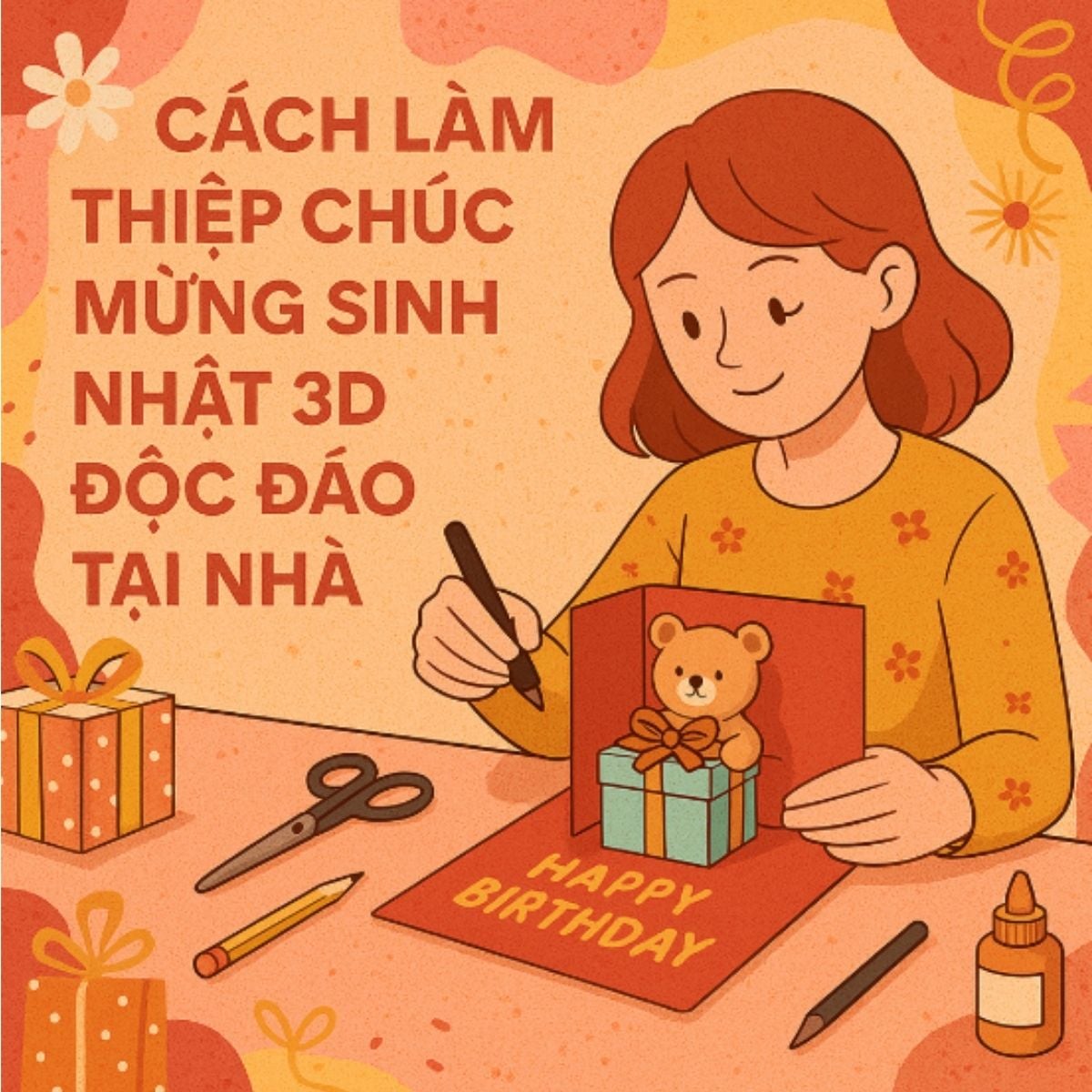 Cách Làm Thiệp Chúc Mừng Sinh Nhật 3D Độc Đáo Tại Nhà