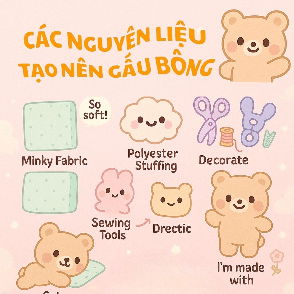 Các Nguyên Liệu Tạo Nên Gấu Bông: Bí Mật Của Sự Mềm Mại Và Đáng Yêu