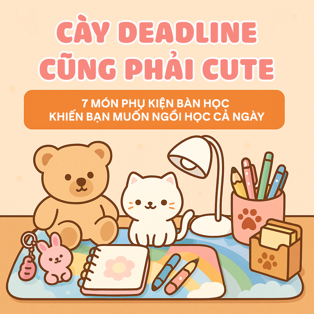 Cày Deadline Cũng Phải Cute – 7 Món Phụ Kiện Bàn Học Khiến Bạn Muốn Ngồi Học Cả Ngày