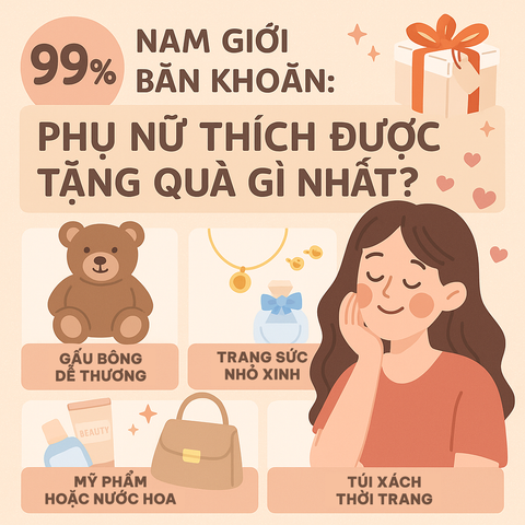 99% Nam Giới Băn Khoăn: Phụ Nữ Thích Được Tặng Quà Gì Nhất?