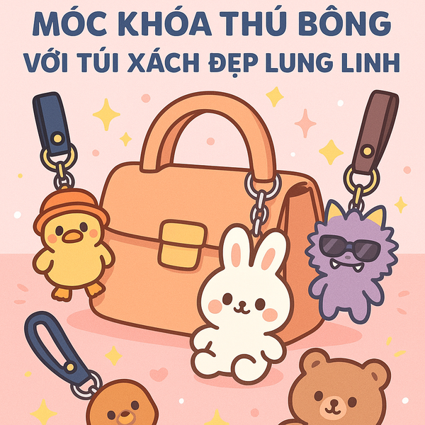 Hướng Dẫn Phối Móc Khóa Thú Bông Với Túi Xách Đẹp Lung Linh Từ ChipChip Shop