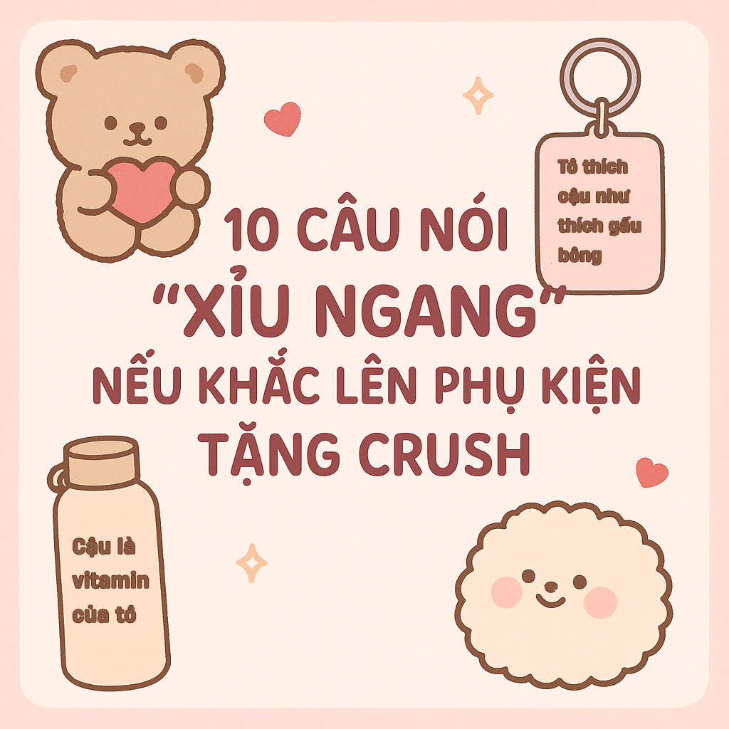 10 Câu Nói “Xỉu Ngang” Nếu Khắc Lên Phụ Kiện Tặng Crush – Ý Tưởng Quà Tặng Dễ Thương Chuẩn Gen Z