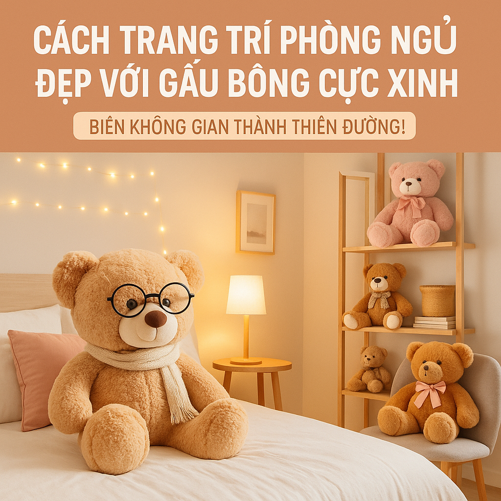 Cách Trang Trí Phòng Ngủ Đẹp Với Gấu Bông Cực Xinh – Biến Không Gian Thành Thiên Đường!