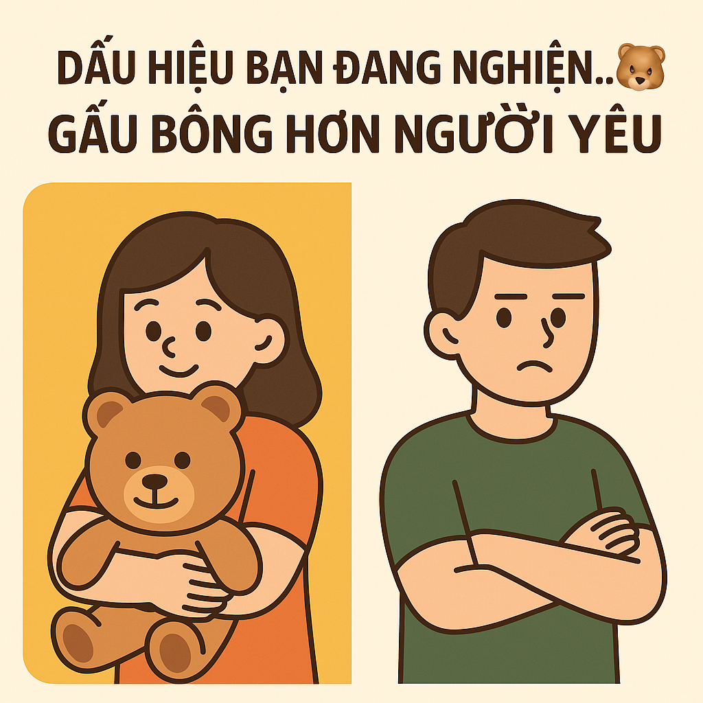 Dấu hiệu bạn đang nghiện… gấu bông hơn người yêu 🧸