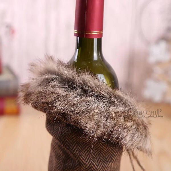 Bọc chai rượu cổ lông