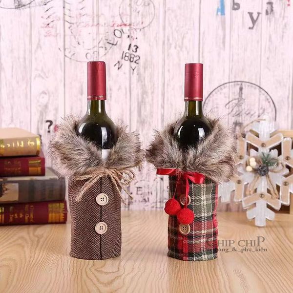 Bọc chai rượu cổ lông