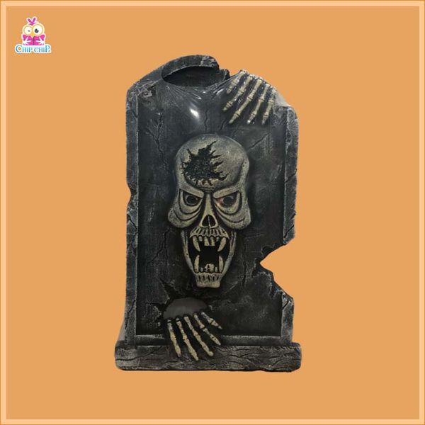 Bia mộ đầu lâu mẻ trán 90cm