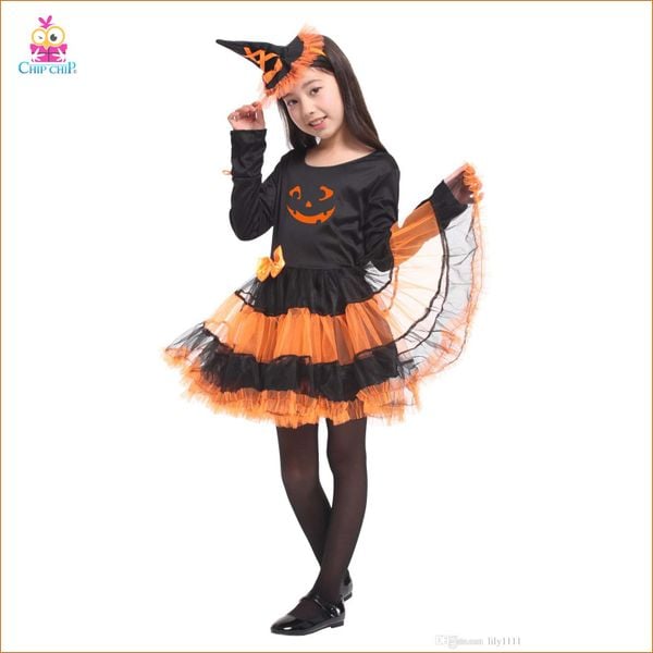 Bộ phù thủy halloween bé gái