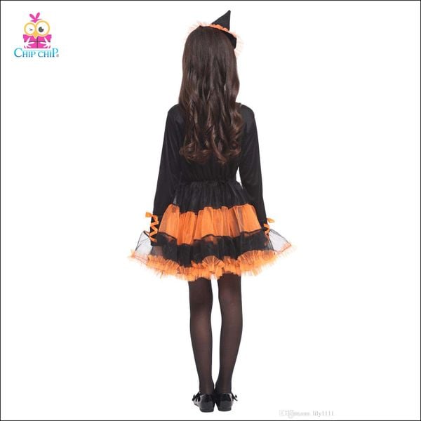 Bộ phù thủy halloween bé gái