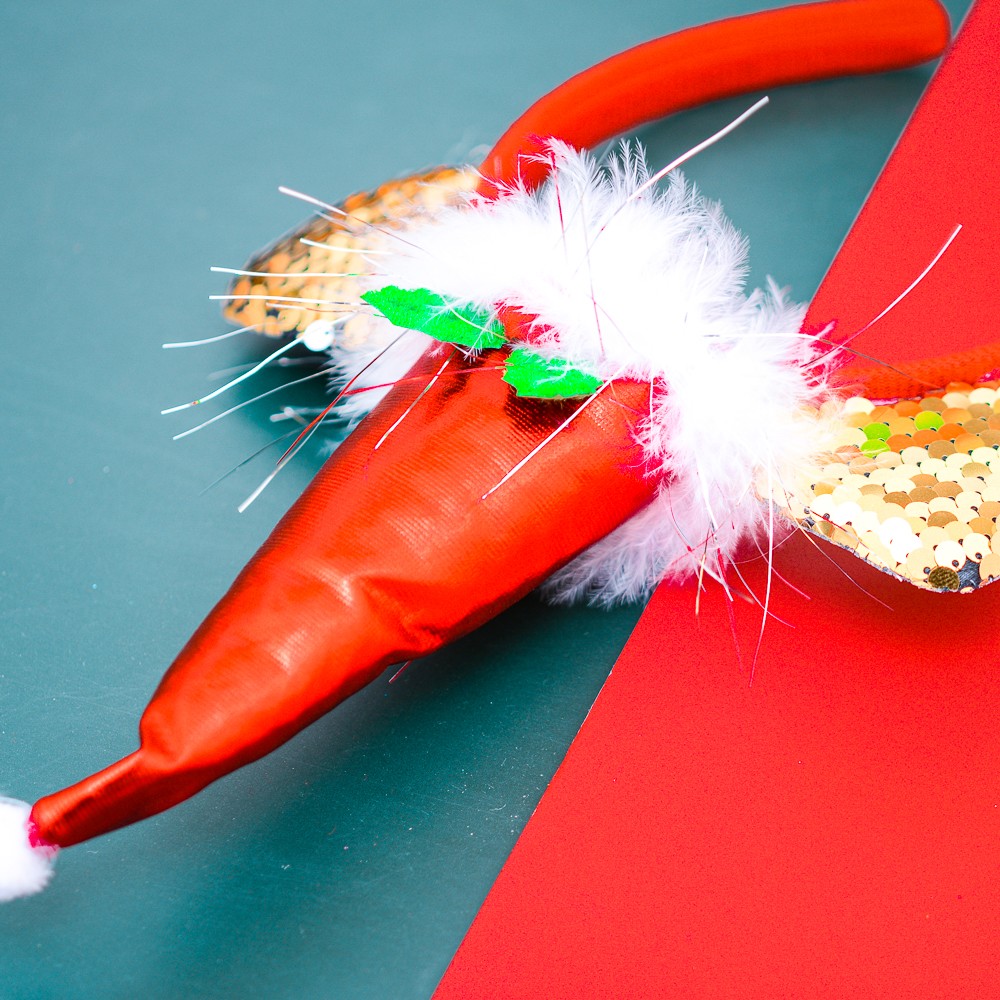 Cài tóc Noel sừng lông tai kim tuyến