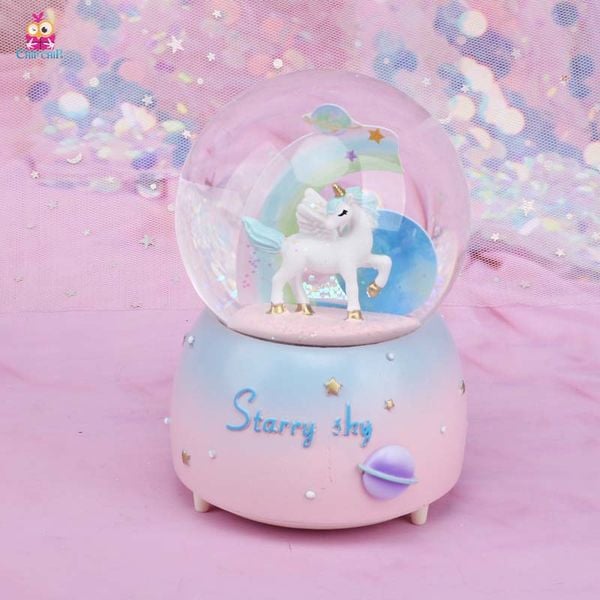 Cầu nước unicorn xanh cầu vồng