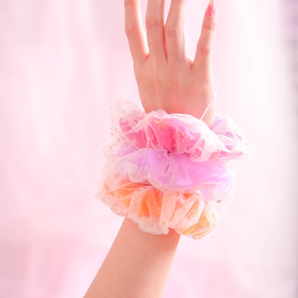 Dây buộc tóc scrunchies sao nhỏ