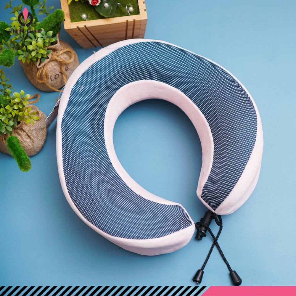 Gối cổ cao su cong sọc