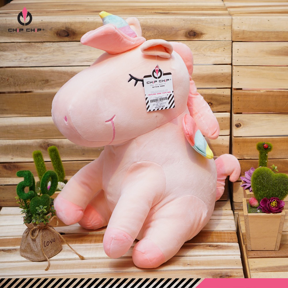 Gối mền ngựa Pony hồng 50cm