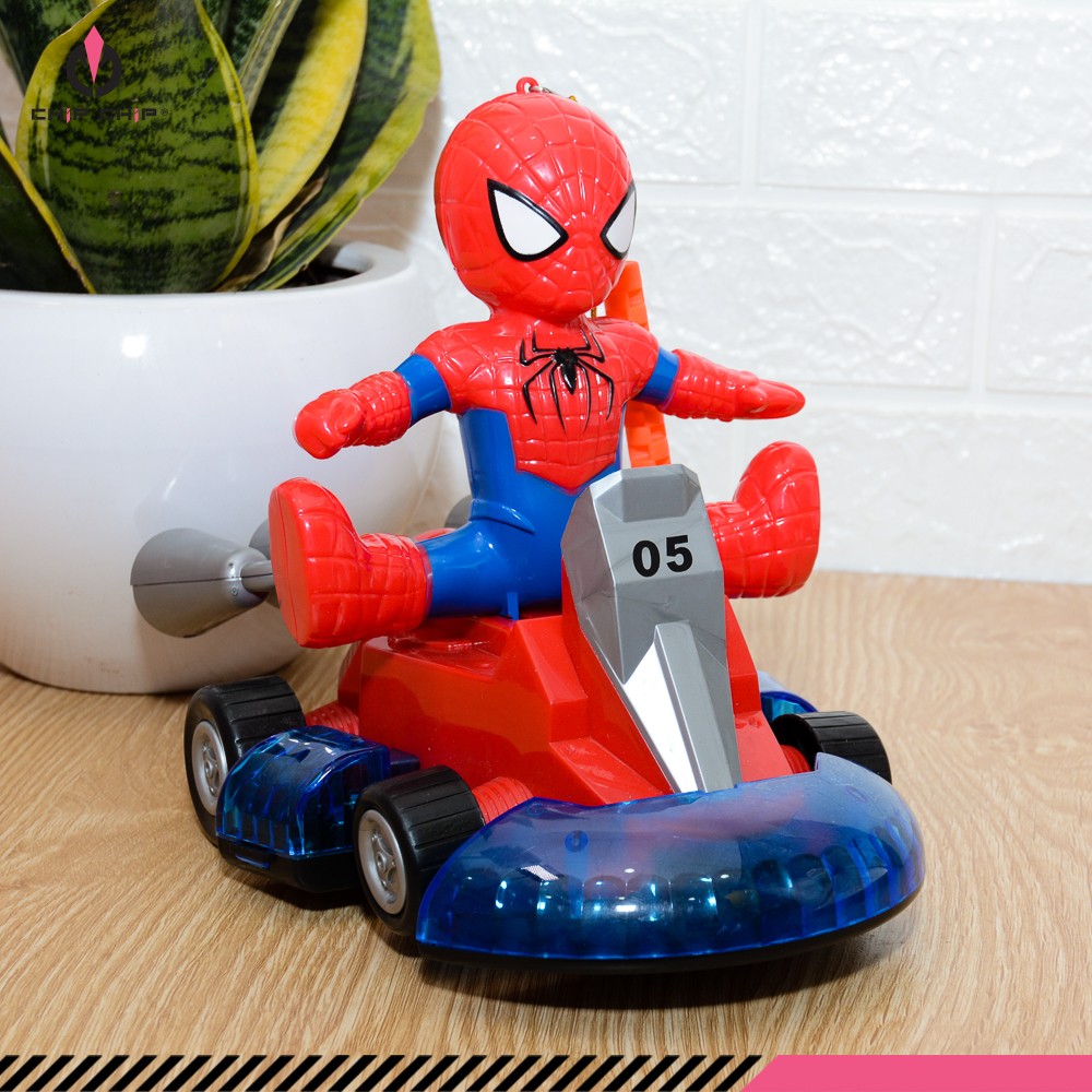 Lồng đèn Spiderman lái xe