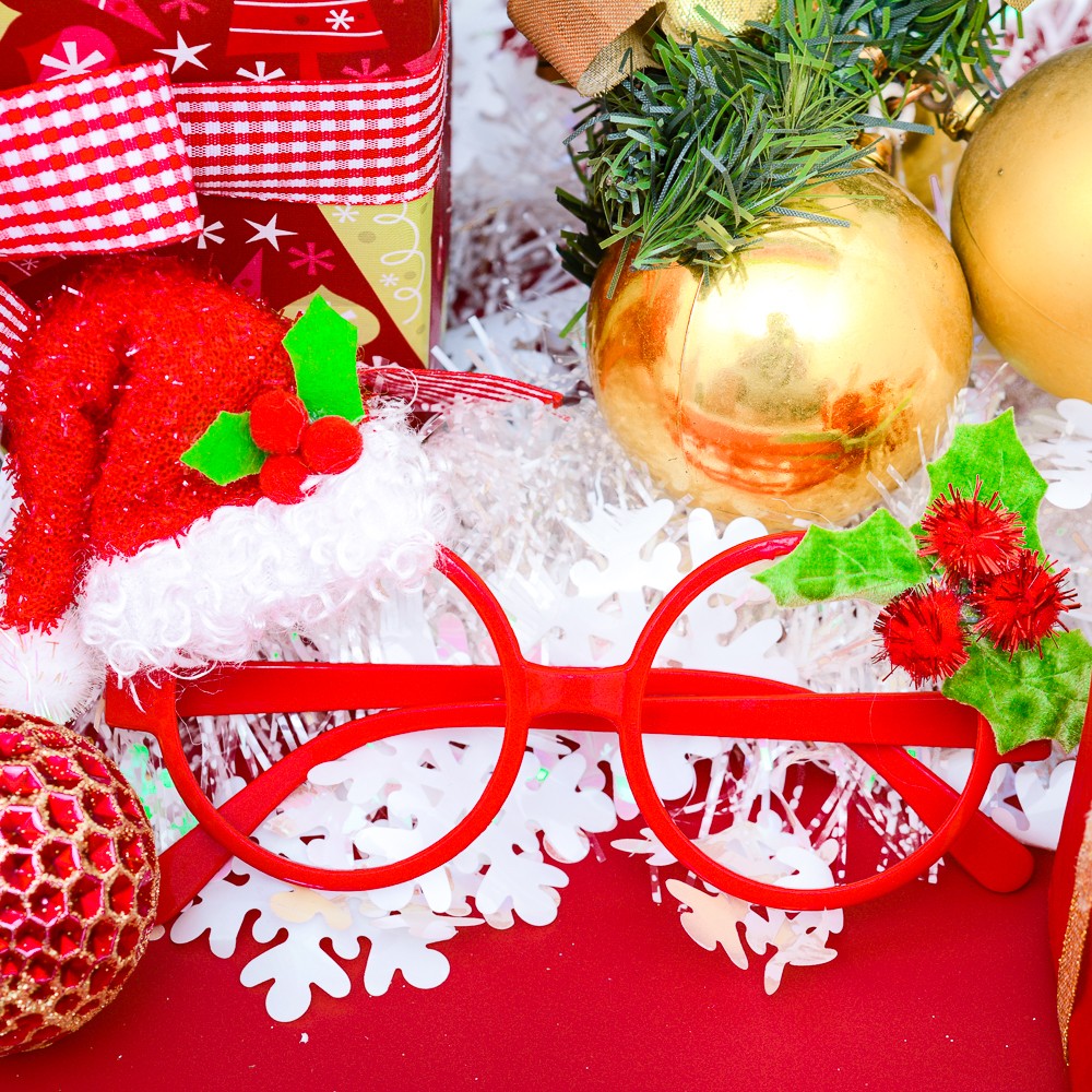 Mắt kính mũi tuần lộc phụ kiện Noel