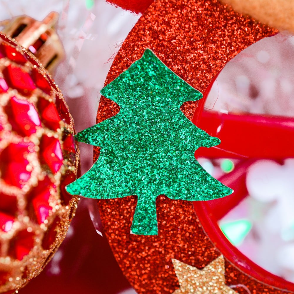 Mắt kính tròn tuần lộc phụ kiện Noel