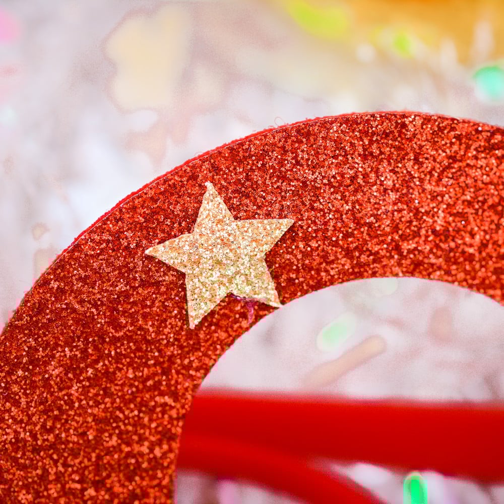 Mắt kính tròn tuần lộc phụ kiện Noel