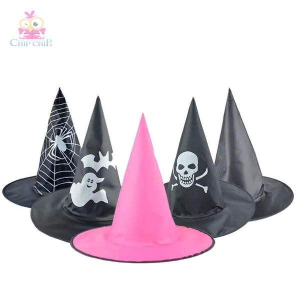 nón phù thủy đen mạng nhện trắng 