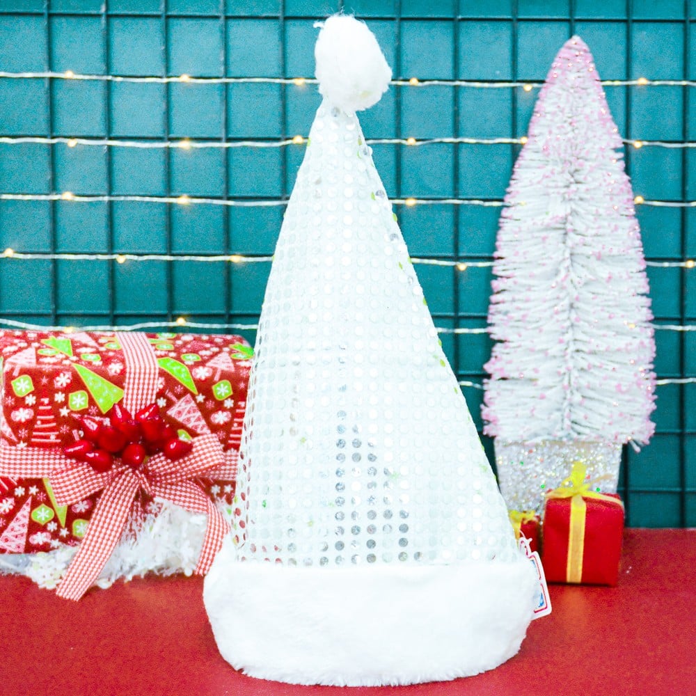 Nón Noel cườm màu phụ kiện Noel