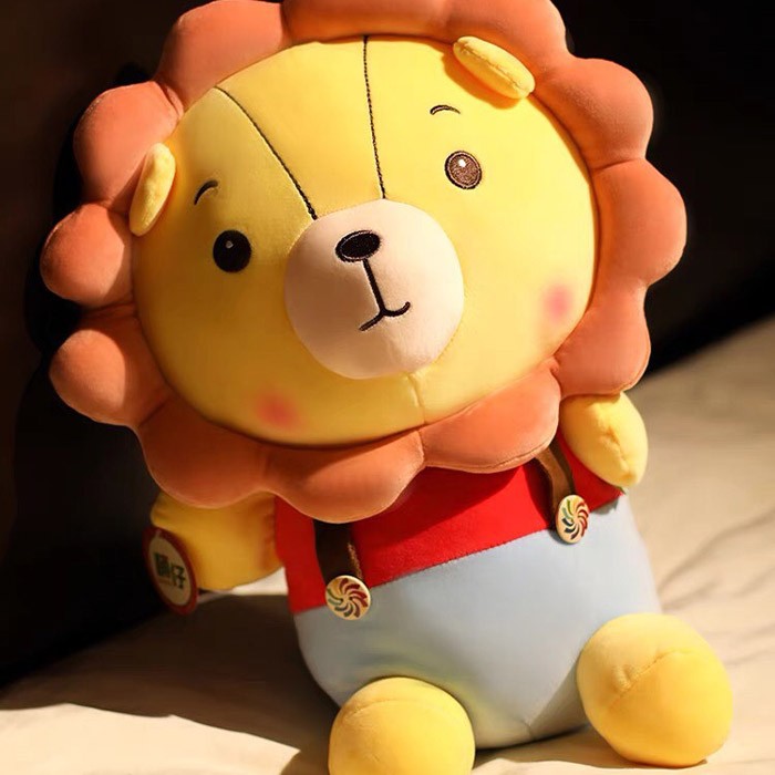 Gấu bông sư tử yếm đầu hoa 50cm