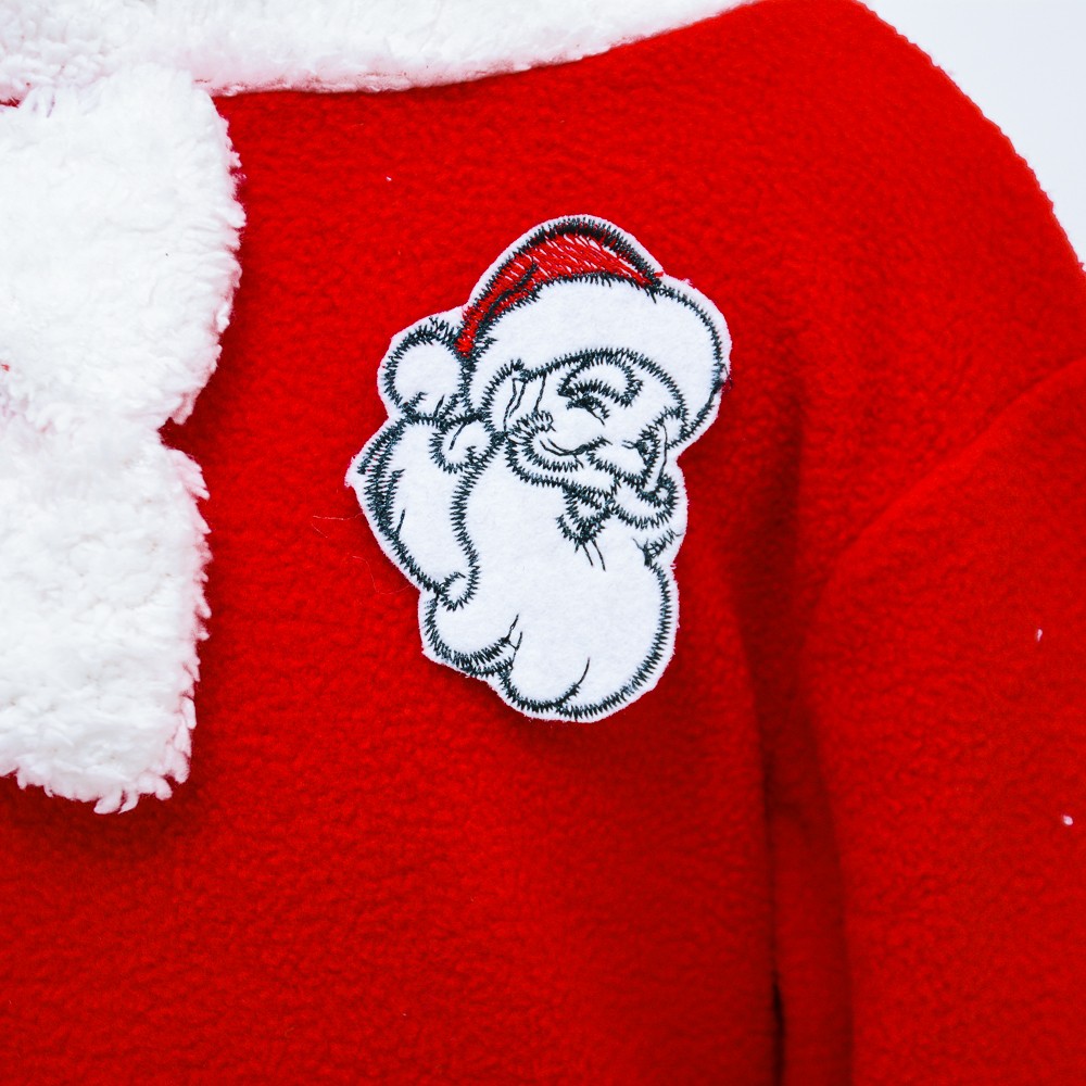 Váy lông cổ nơ và nón 120cm trang phục Noel người lớn