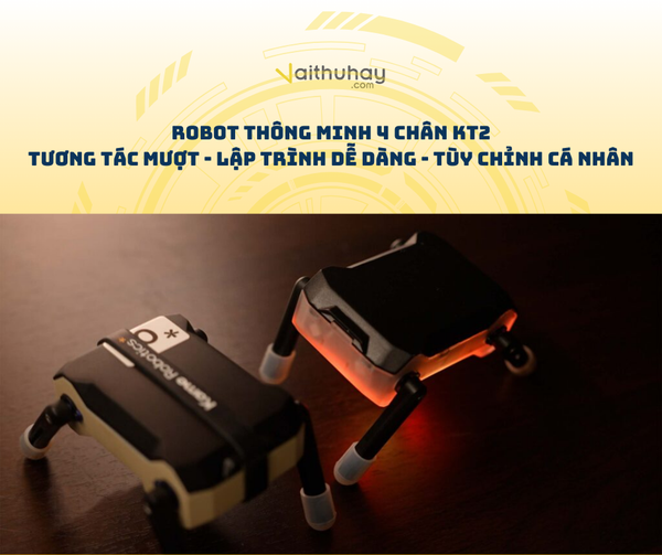 Robot Thông Minh 4 Chân KT2 - Tương Tác Mượt Mà, Lập Trình Dễ Dàng & Tùy Chỉnh Cá Nhân