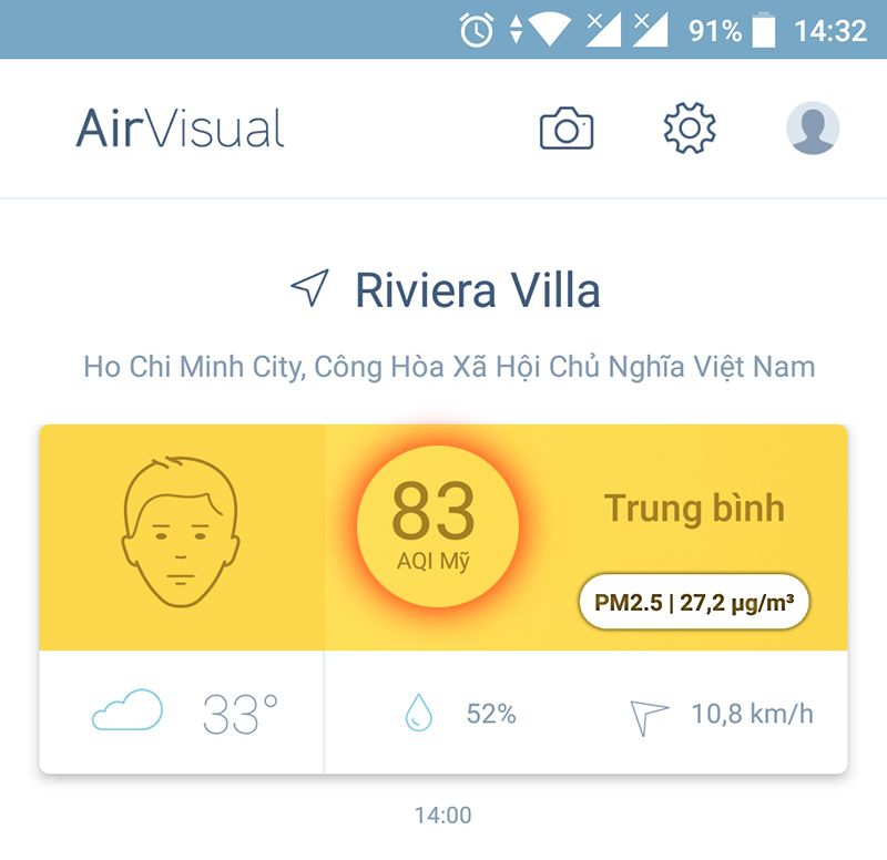 AirVisual ứng dụng kiểm tra mức độ ô nhiễm không khí