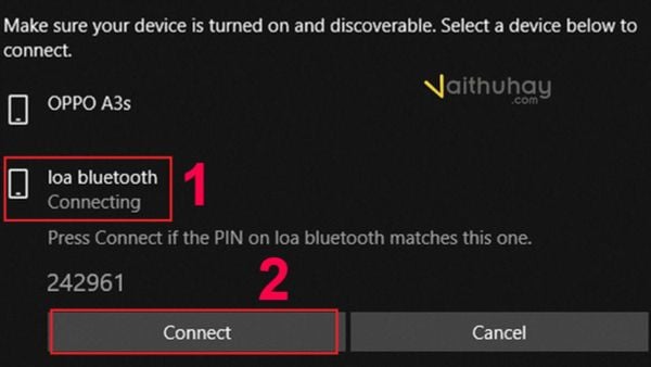 Cách kết nối loa Bluetooth với máy tính (Bước 4.2)