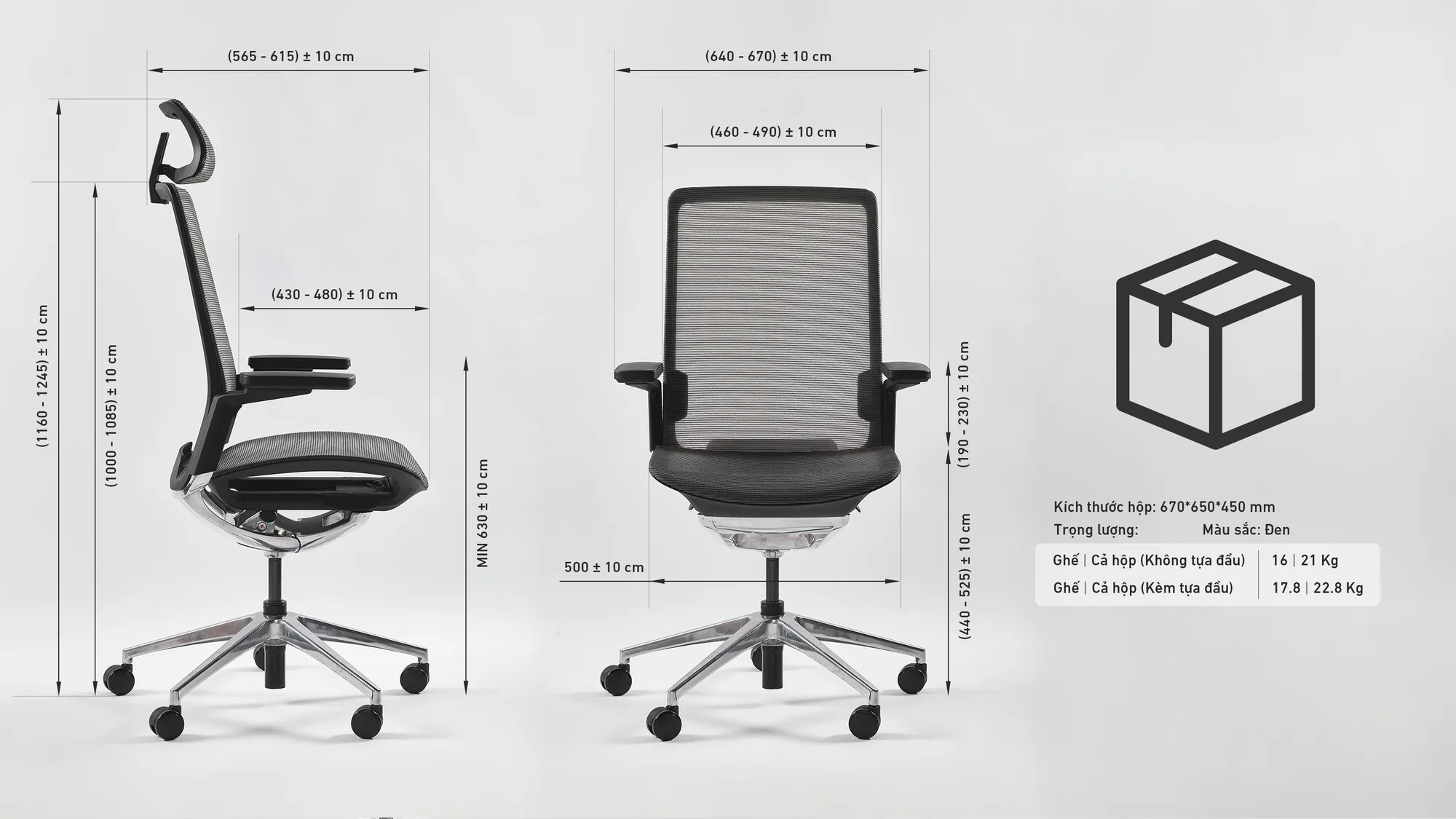 hình ảnh thực tế ghế công thái học hyperwork sleek
