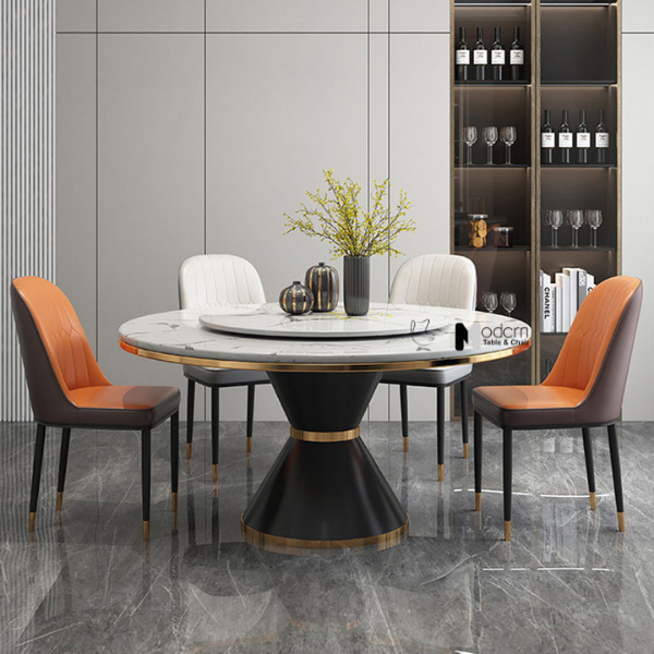 Bàn ăn 2 mặt đá tròn xoay TN Jupiter 3A-135E