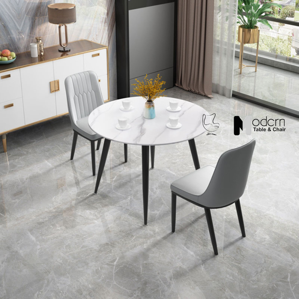 Bàn ăn mặt đá phiến trắng nhỏ gọn TN1236-10E