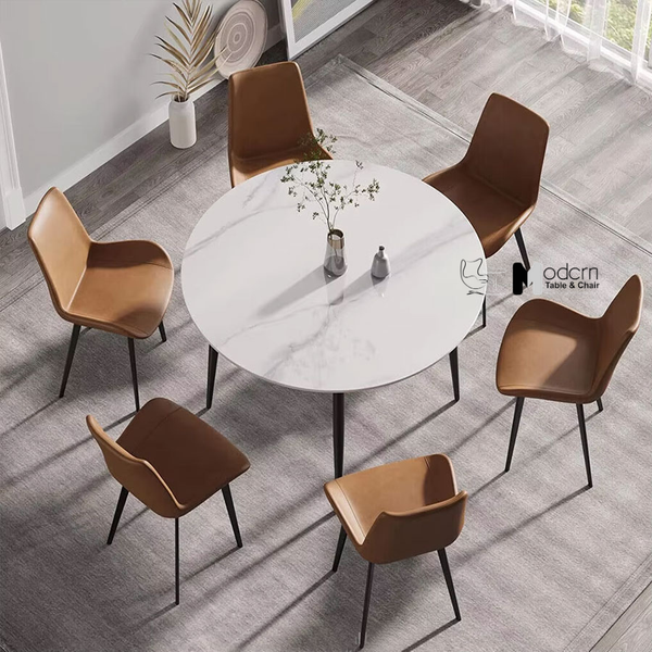 Bàn ăn mặt đá phiến trắng nhỏ gọn TN1236-10E