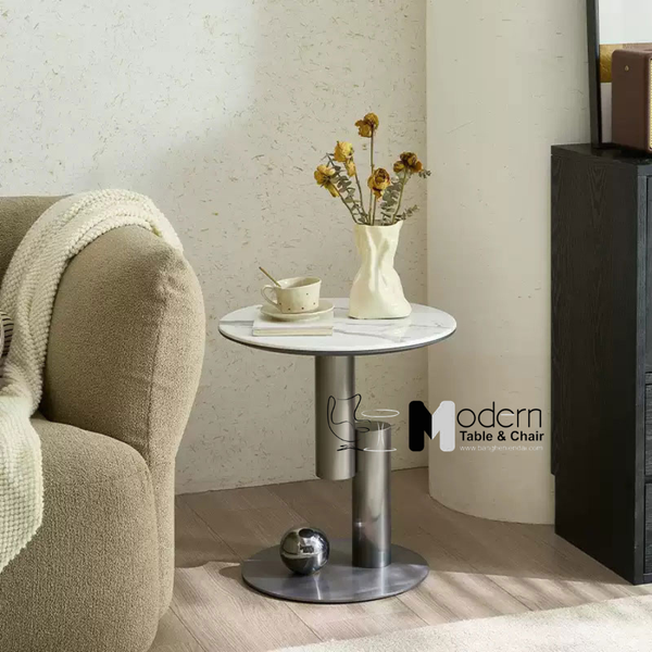 Bàn Tròn Decor Phòng Khách Mặt Đá TS0977-05E