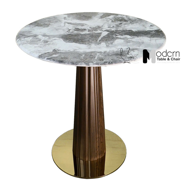 Bàn Cafe Mặt Đá Tròn 80cm Nhập Khẩu TE1554-08E
