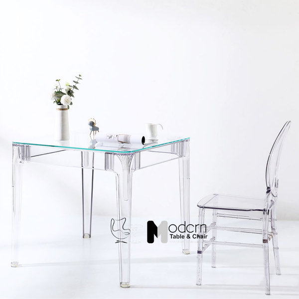 Bàn tiếp khách mặt kính khung nhựa trong suốt TE1540-08G