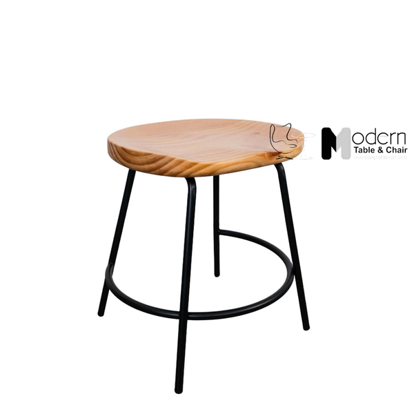 Ghế Cafe Nhỏ Gọn Mặt Gỗ Chân Sắt CB Tractor 2A-45W