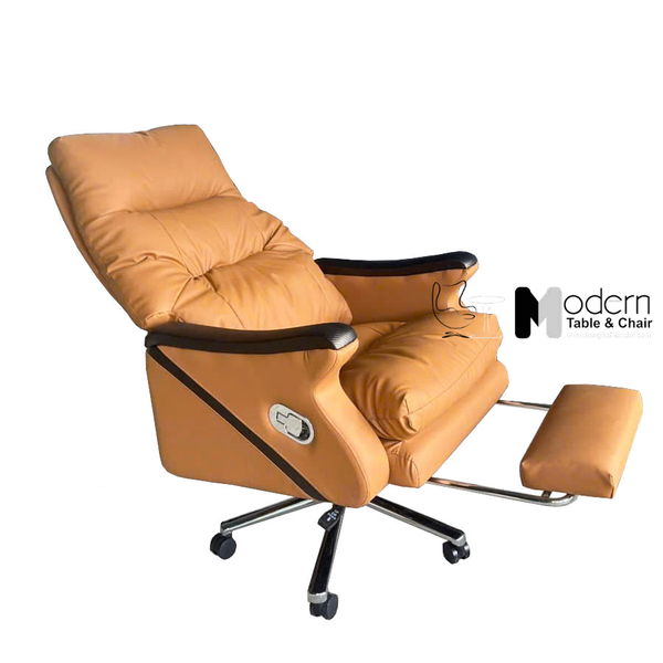 Ghế giám đốc có gác chân bọc da cao cấp CR4122-P