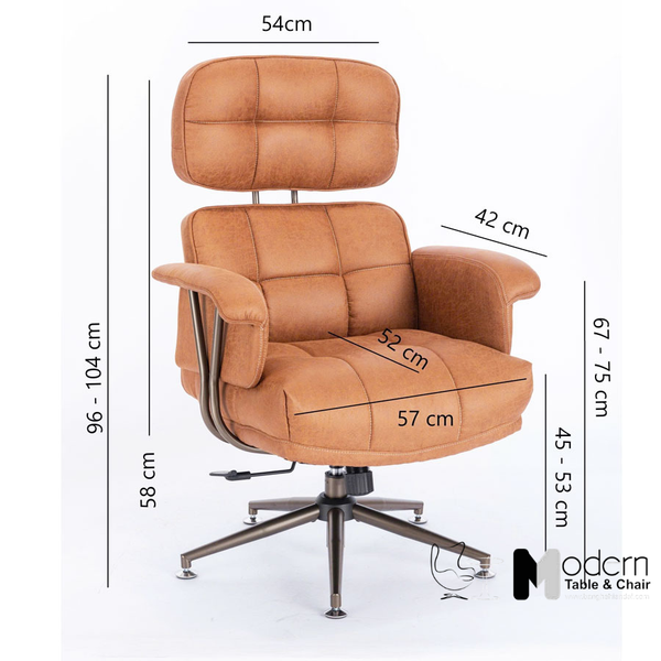 Ghế xoay văn phòng bọc da cao cấp